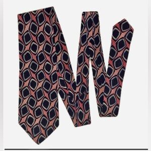 Hugo Boss silk tie, bold print, red & black